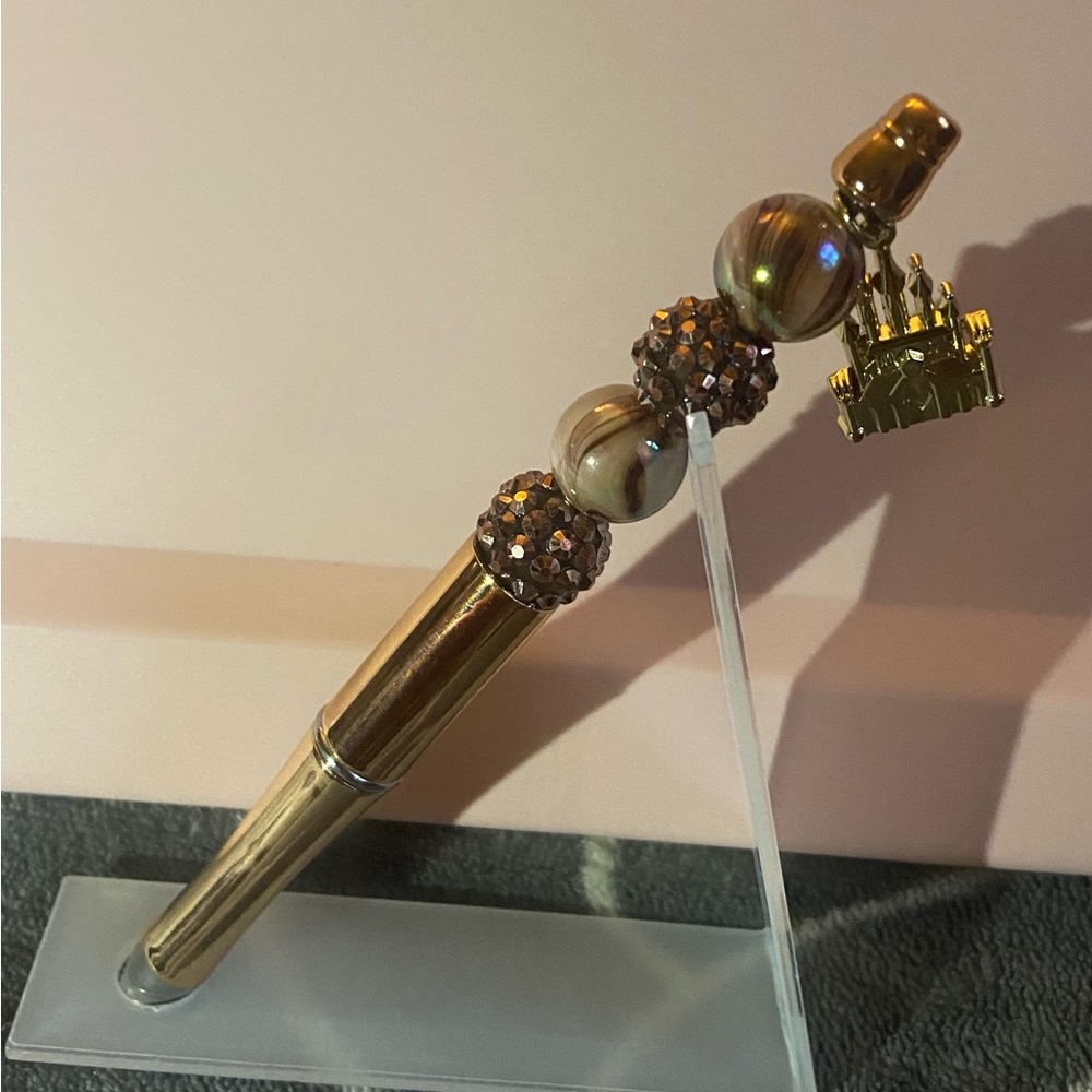 Beaded Pen with Disney Cinderella Castle Charm
